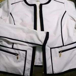 Calvin Klein black and white blazer